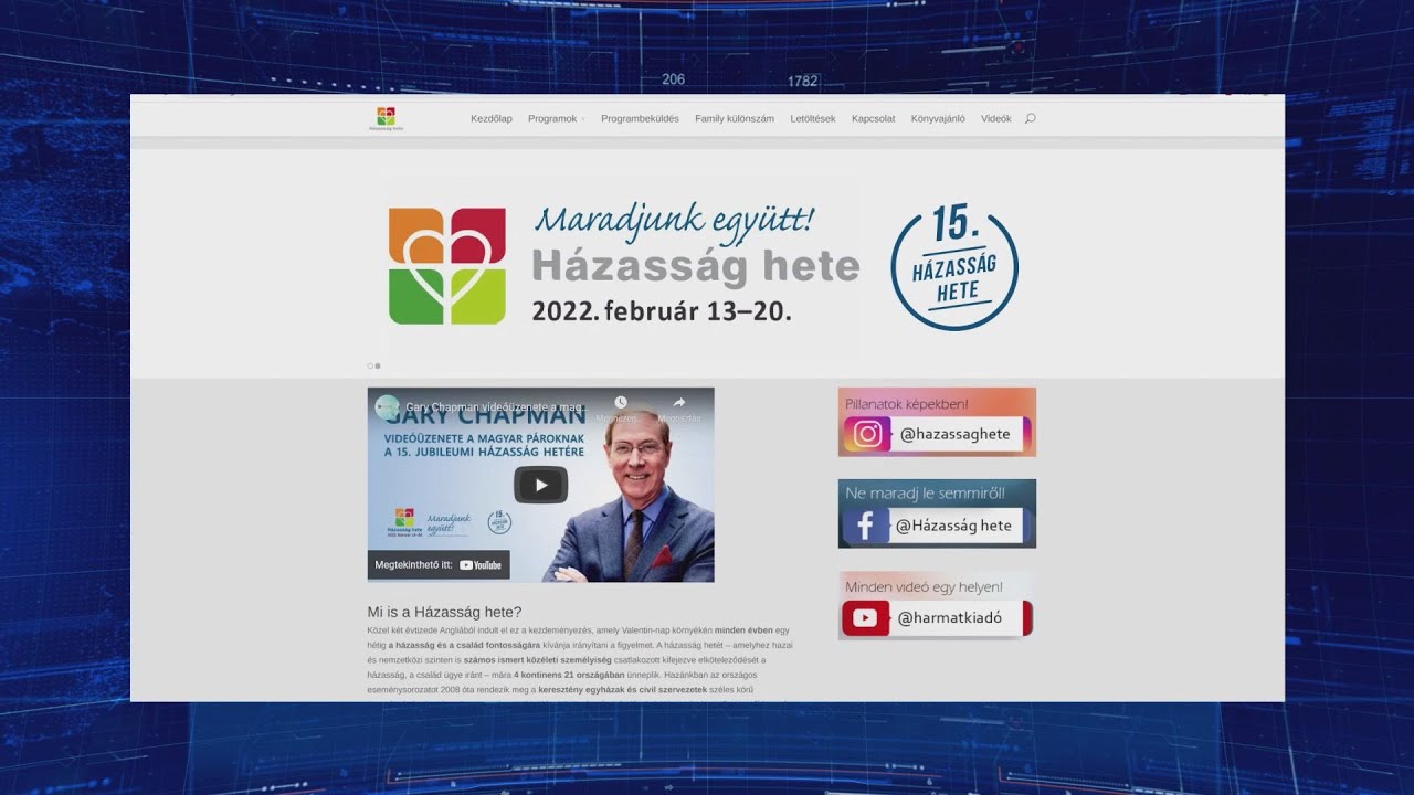 Házasság hete 2022- Tizenötödik alkalommal ünnepeljük a szent köteléket