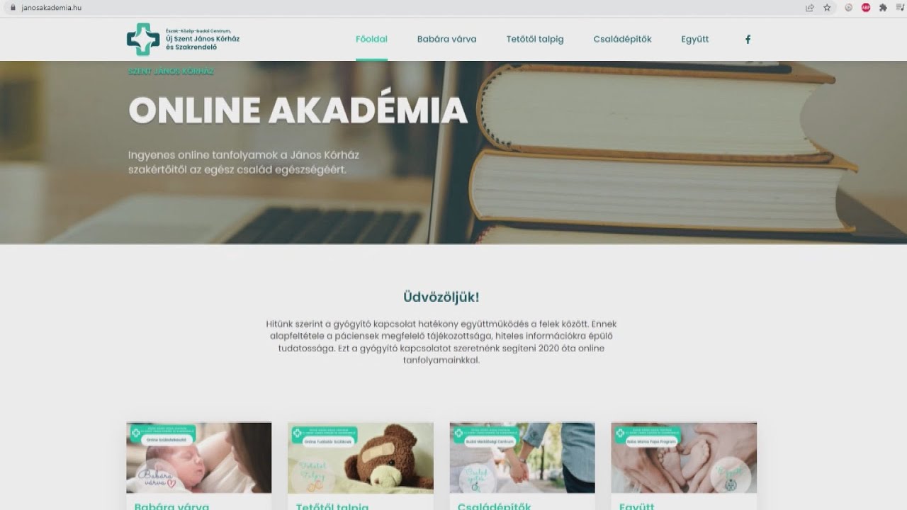 Internetes egészségügyi képzést szervezett a Szent János kórház