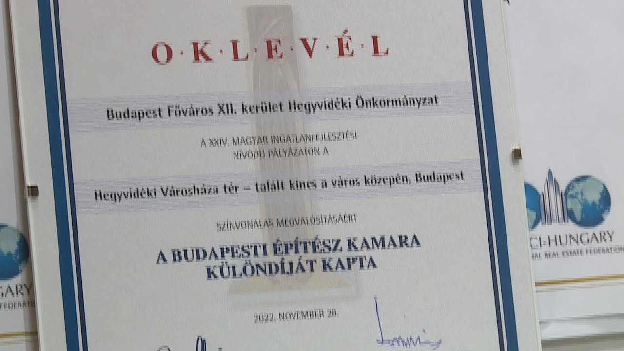 elismerest kapott a hegyvideki v